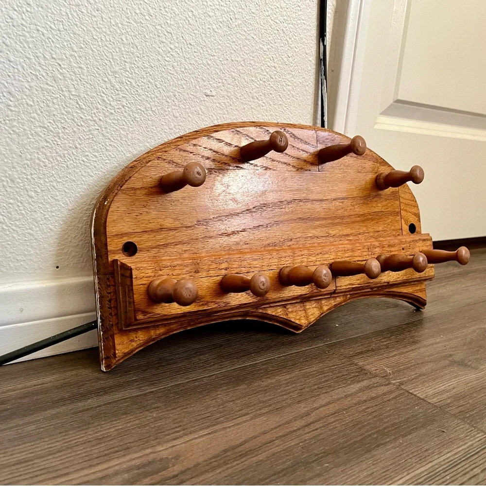 Wooden Wall Mounted Coat Rack 9/16 inches